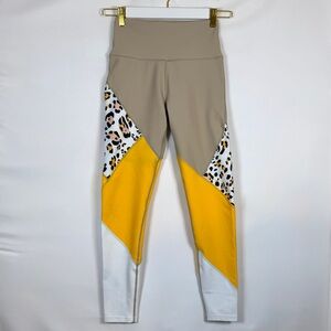 Kensie Color-Block Leopard Leggings